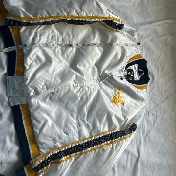 White and Yellow Varsity Jacket - Picture 7 of 11